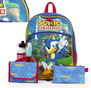 Sonic Essentials Glitter School Bag Set