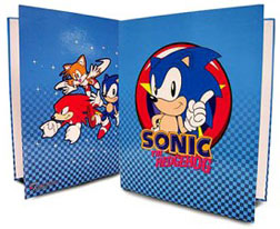 Sonic Tails Knuckles Classic Blue Binder