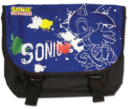 Spatter Paint Sonic Messenger Bag
