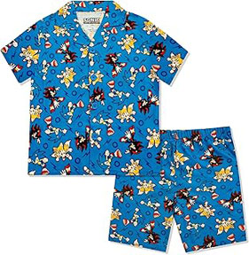 Busy Flanel 2 Piece Blue PJ Set