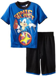 Sonic Blast Kids Shorts Shirt Sleep Set