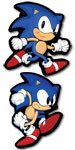 Classic PVC Diecut Sonic pose Pins