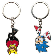 Inverted Sonic & Eggman Annoyed Keychains