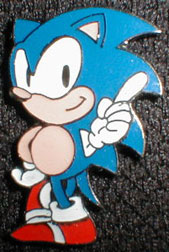 Classic Pose Sonic Metal Enamel Pin