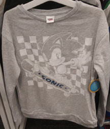 White Checker Snowboard Sonic Sweat Shirt
