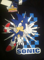 Silver Starburst & Checker Sonic PJ Top