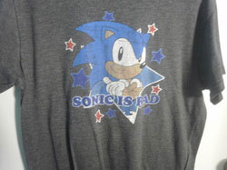 Sonic Is Rad Gray Stars Tee