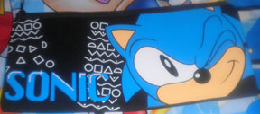 Retro Style Sonic Pencil Case Flat