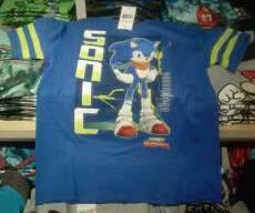 JC Penny Boom Sonic Double Stripe Sleeve Tee