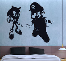 Black decal Mario Sonic fake