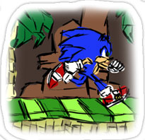 Scribble Color Line Art Sticker