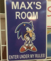 Phony Room Sign Stolen Art