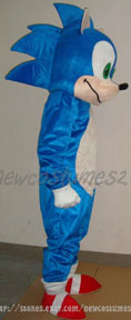 Wiggly Mouth Scrunchy Sonic Fake Costume