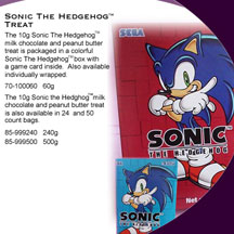 Moulded Sonic the hedgehog chocolate