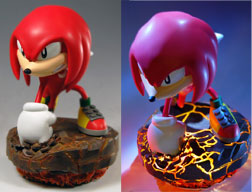 Lit & Unlit Knuckles Figure Bases