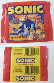 Sonic Classic Panini Sticker Package