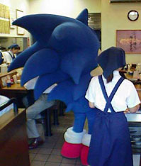 Classic Costume Back View in Restaurant