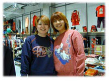 Sonic shirt wearing model girls