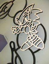 Sonic bowling wall decoration sculpture