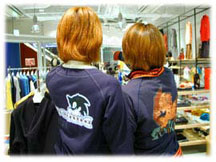 Model Backs Sonic Sweatshirts