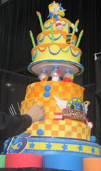 Sonic 15th anniversary party cake