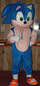 Mascot-type Sonic Fan Suit