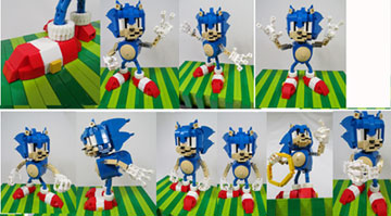Poseable Lego Fan Sonic