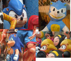 Ecuador Burning Figures Paper Mache Fair
