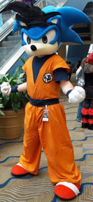 Sonic the Cosplayer as Goku