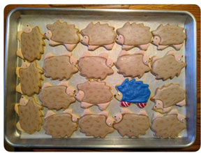 Silly Fan Hedgehog Cookie