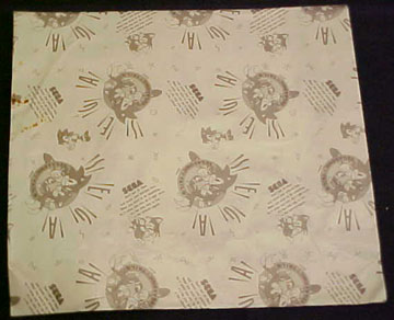 Flat book slip bag with Sonic the Hedgehog in sepia
