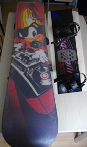 DJ Sonic Snowboard bottom graphic