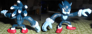 Gacha figure Werehog front back