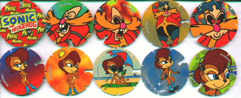 Robotnick & Sally pogs