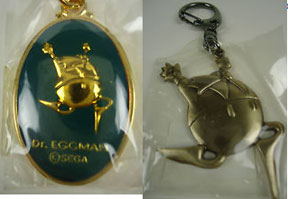 Fleeing Eggman Metal Keychains