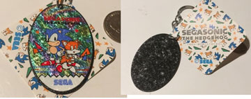 Oval Holofoil Sonic Tails Keychain