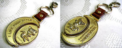 Rotating Tails Keychain Front Back
