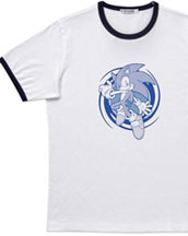Jumping Twist Sonic Blue-tones tee