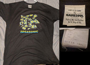 Gamesoul Sonic Faces Black Tee