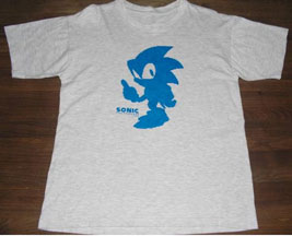 Pixelated Edge Blue Silhouette Sonic Tee