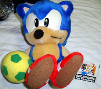 Sitting Soccer Sonic Plush