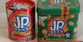 JP Gear Cookies Chocolates Tins
