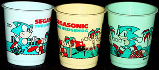 3 Plastic Drink Cups Sonic 1