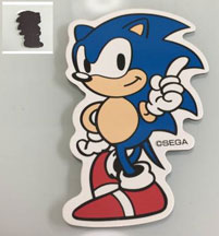 Finger Wave Sonic Classic Diecut Magnet