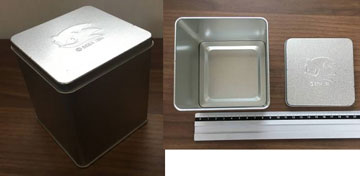Tall Square Tin Sonic Box