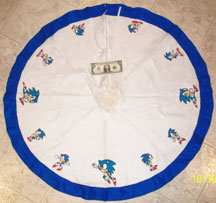 Christmas Tree Skirt with Sonic theme