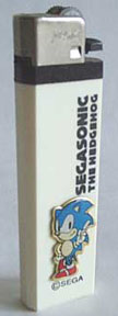 Sonic white plastic plain lighter