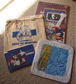 Sonic themed flat objects