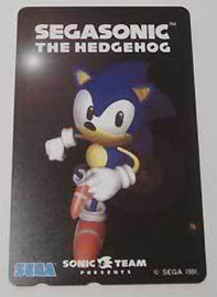 3D CG Sonic Phone Card Black