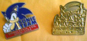 Sonic Team & Unfilled Enamel Pins